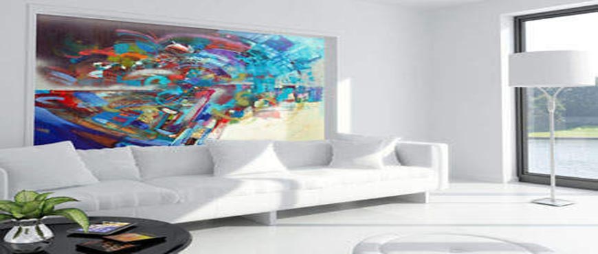 Fotoleinwand im Wohnzimmer