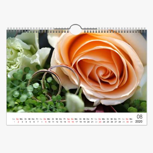 Kalender A2 Quer Weiss