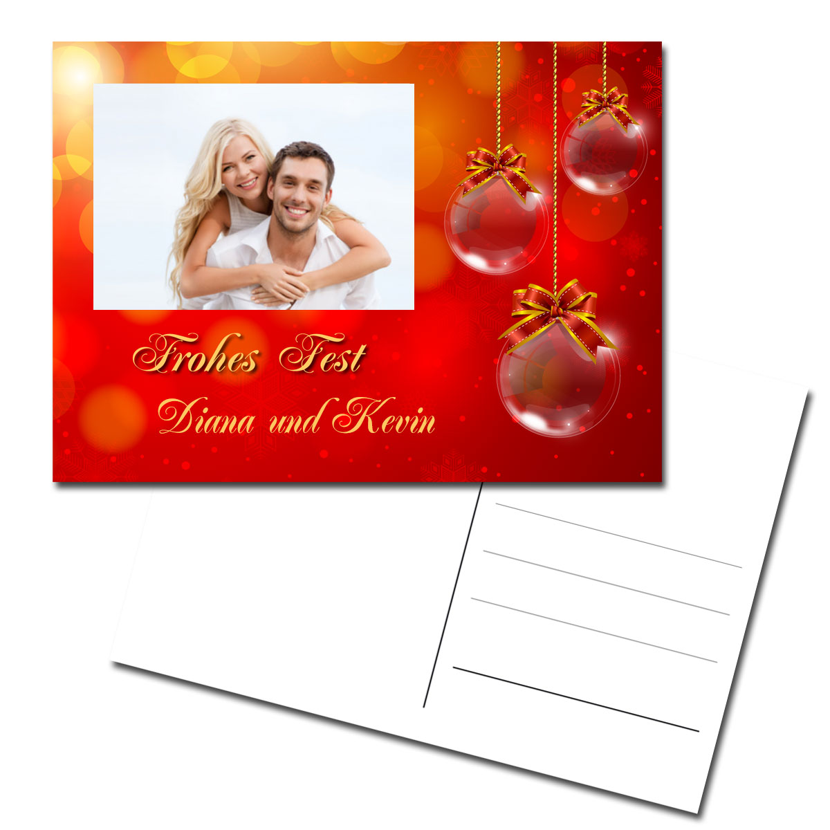 Weihnachtskarte DIN A6 starkes Papier drucken lassen