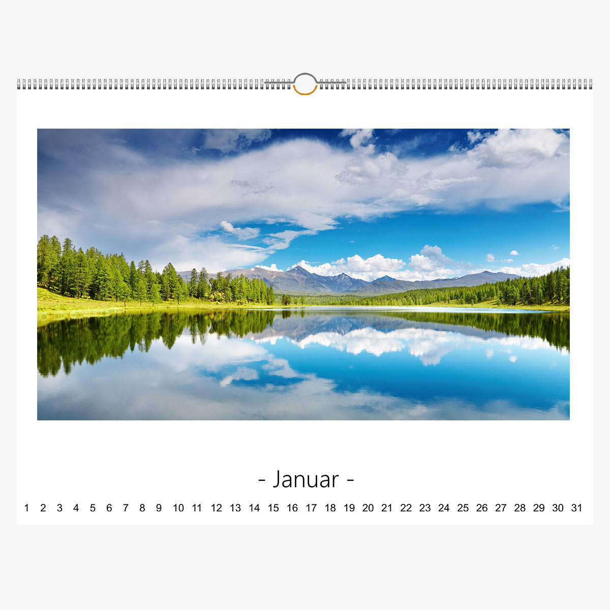 Dauerkalender 40x30 quer, weißer Hintergrund
