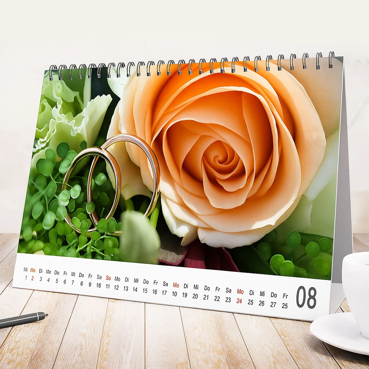 Tischkalender A4 - Start und Endmonat frei waehlbar