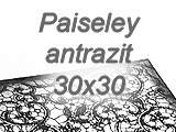 Schmuckcover 30x30 Paisley Antrazit