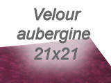Schmuckcover 21x21 Velour Aubergine