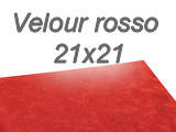 Schmuckcover 21x21 Velour Rosso